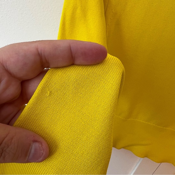 Rag & Bone Women’s Yellow Cardigan Faux Pearl Buttons Sweater Size Medium - Picture 13 of 14